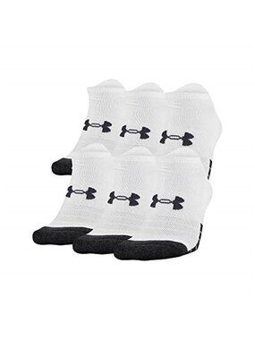 Under Armour No Show Socks Athletic Cushion Breathable Arch Support 6-Pack
